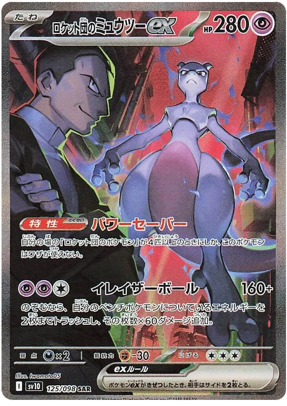 Team Rocket's Mewtwo ex #125 SAR - sv10