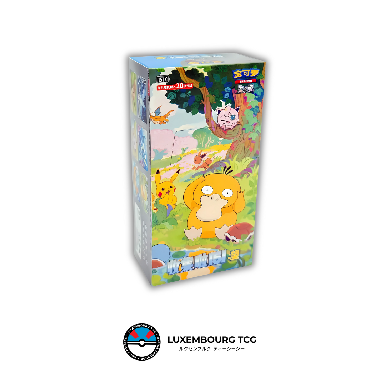 Pokémon Chinese TCG 151C Hope Jumbo Booster Box – 6 Packs (Pikachu & Psyduck Exclusive Art Rare)
